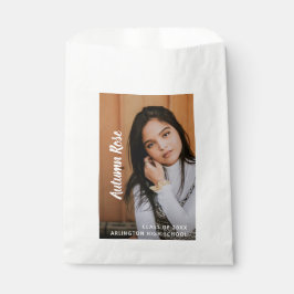 Einfache moderne Script-Foto-Abschluss Geschenktütchen