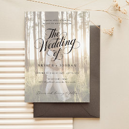 Einfache moderne Script Overlay-Foto-Hochzeit Einladung