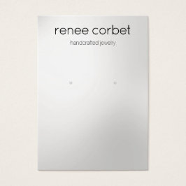 Einfache, moderne Silber-Earring-Display-Karte