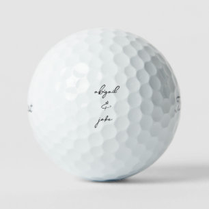 Einfache moderne Skripte mit schwarzen Namen Golfball