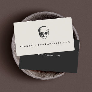 Einfache moderne Skull-Calling Card Telefonnummerkarte