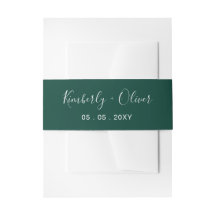 Einfache moderne Smarald Green Wedding