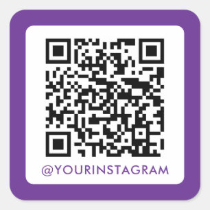einfache moderne soziale Medien qr Code-Inagramm Quadratischer Aufkleber