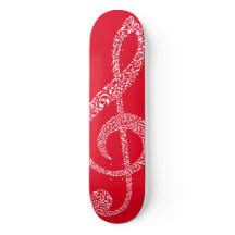 Einfache moderne Treble Clef Weiße Noten Illustrie