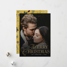 Einfache moderne Typografie 1 Foto Gold Weihnachte