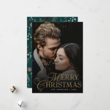 Einfache moderne Typografie 1 Foto Grün Weihnachte