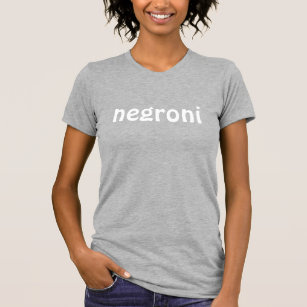 Einfache moderne Typografie Cocktail Negroni T-Shirt