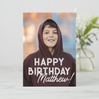Einfache moderne Typografie Foto Geburtstagsgrüße