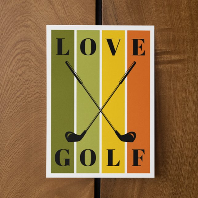 Einfache moderne Typografie Golf Blank Mitteilungskarte (Von Creator hochgeladen)