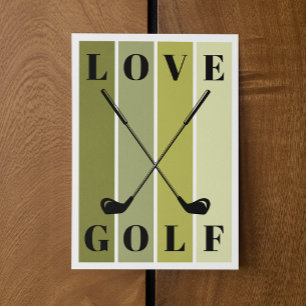 Einfache moderne Typografie Golf Blank Mitteilungskarte