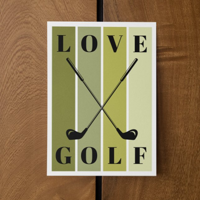 Einfache moderne Typografie Golf Blank Mitteilungskarte (Von Creator hochgeladen)