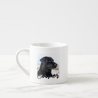 Einfache moderne Typografie Name und Foto des Haus Espressotasse
