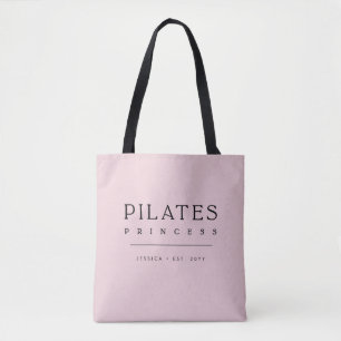 Einfache moderne Typografie Rosa Pilates Prinzessi Tasche