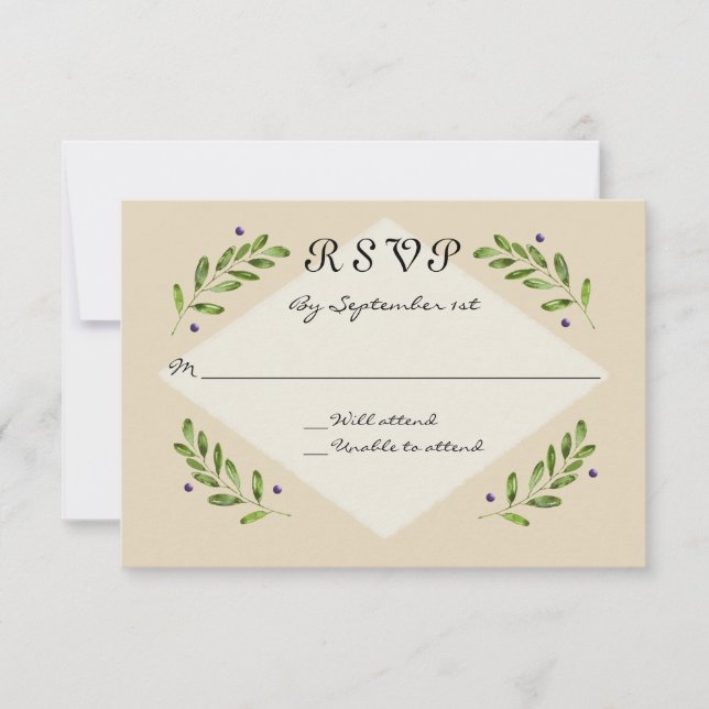 Einfache moderne UAWG-Antwort RSVP Karte (Vorderseite)