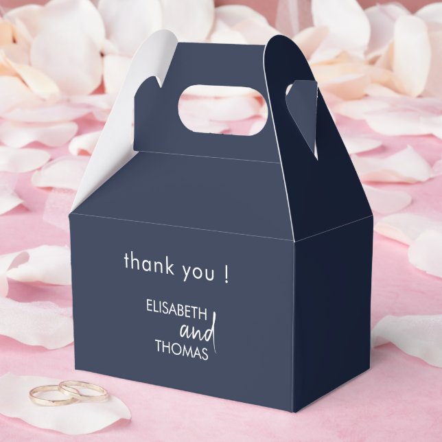 Einfache, moderne und elegante Marinebar Geschenkschachtel (Hochzeit)