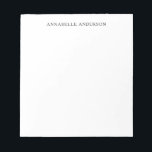 Einfache, moderne und Minimalistische Schwarze Sch Notizblock<br><div class="desc">Einfache,  moderne,  Minimalistische Schwarze Schriftart Name Notepad</div>