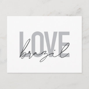 Einfache, moderne, urbane, coole Design-Liebe Bras Postkarte
