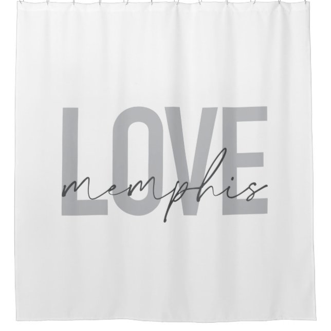 Einfache, moderne, urbane, coole Design Liebe Memp Duschvorhang (Vorderseite)