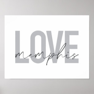 Einfache, moderne, urbane, coole Design Liebe Memp Poster