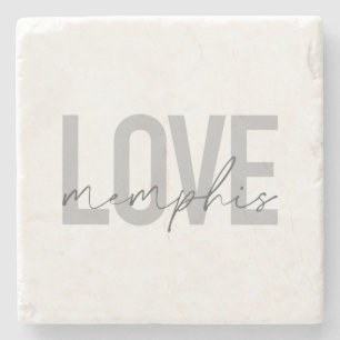 Einfache, moderne, urbane, coole Design Liebe Memp Steinuntersetzer