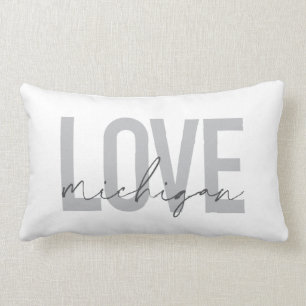 Einfache, moderne, urbane, coole Design-Liebe Mich Lendenkissen