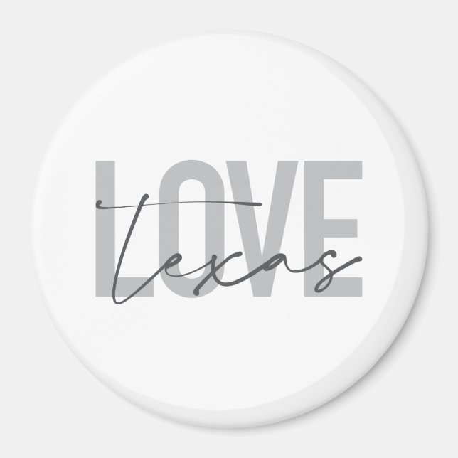 Einfache, moderne, urbane, coole Design Liebe Texa Magnet (Vorne)