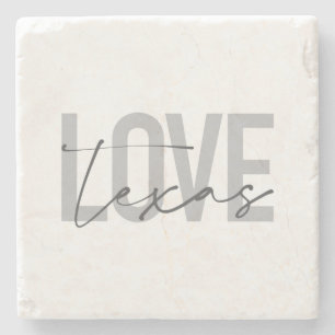 Einfache, moderne, urbane, coole Design Liebe Texa Steinuntersetzer