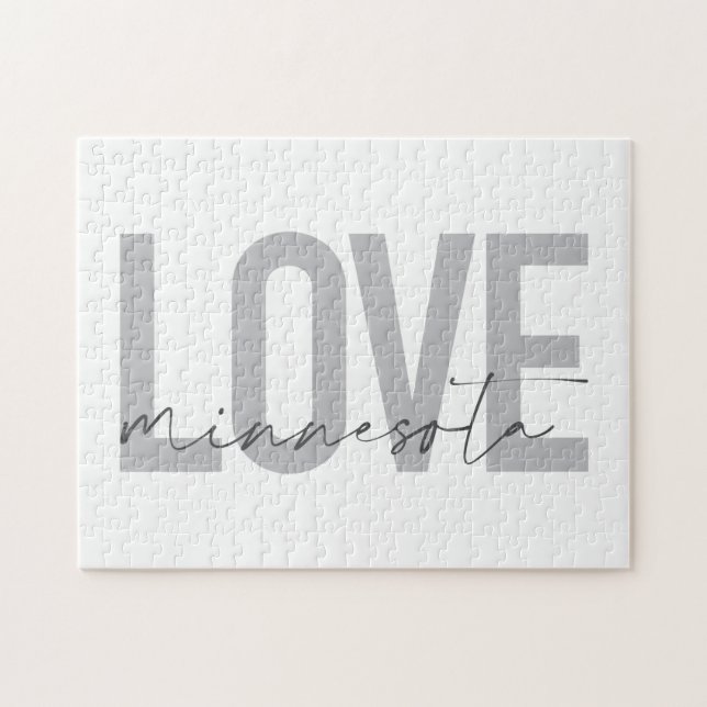 Einfache, moderne, urbane, coole Liebe Minnesota (Horizontal)