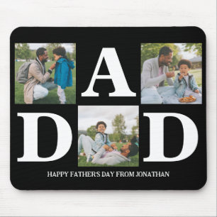 Einfache Moderne Väter Tag Vater 3 Foto Familie Mousepad