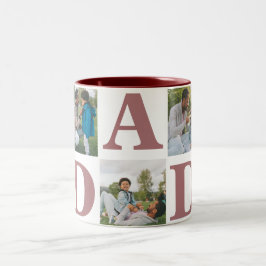 Einfache Moderne Väter Tag Vater 3 Foto Familie Zweifarbige Tasse