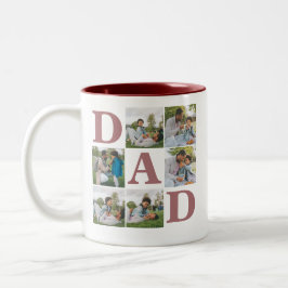 Einfache Moderne Väter Tag Vater 6 Foto Familie Zweifarbige Tasse