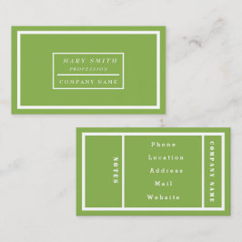 Einfache moderne Vegetation Visitenkarte