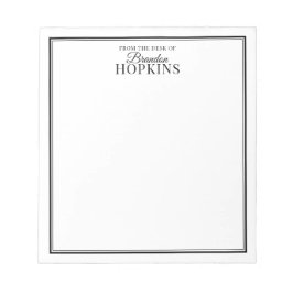 Einfache Moderne vom Schreibtisch aus schwarz Notizblock