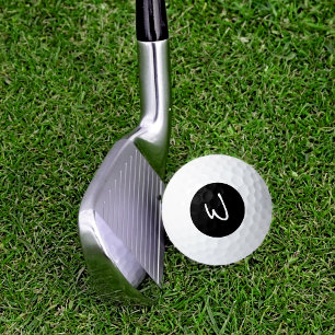 Einfache moderne W (bearbeitbare erste Mit Monogra Golfball