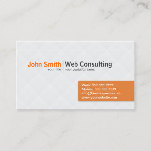 Einfache moderne Web Consulting-Visitenkarte Visitenkarte