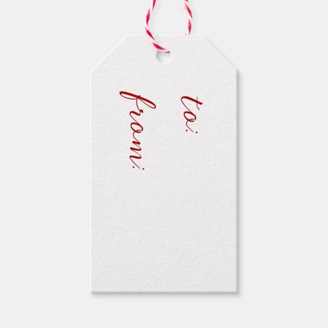 Einfache moderne Weihnachtsgeschenke Tags bis Geschenkanhänger (Vorderseite)