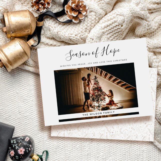 Einfache moderne Weihnachtskarte für Familien Feiertagskarte (Von Creator hochgeladen)