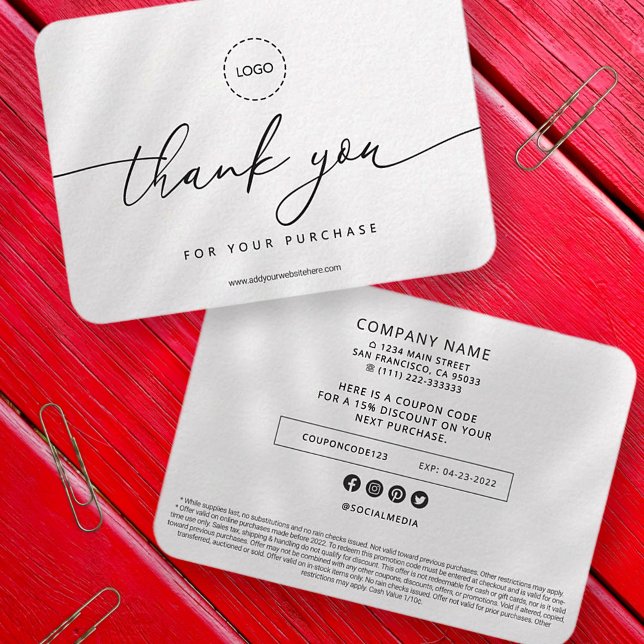 Einfache, moderne Werbeaktion für Unternehmen Mitteilungskarte (Von Creator hochgeladen)