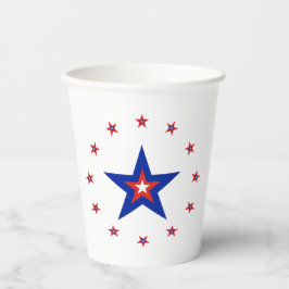 Einfache moderne White Paper Cup mit Ring of Stars Pappbecher