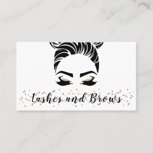 Einfache Moderne Wimpern Augenbrauen Illustration Visitenkarte