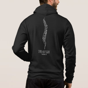Einfache moderne Wirbelsäule Wirbel Hoodie