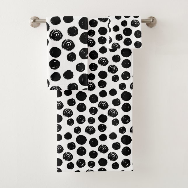 Einfache modische schwarze badhandtuch set (Insitu)