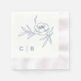 Einfache Mongram Wedding Napkins Serviette