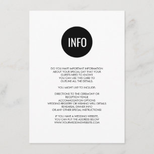 Einfache monochrome Kreisdetails/Informationskarte Begleitkarte