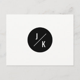 Einfache monochrome Kreise Save the Date - Postkar Ankündigungspostkarte