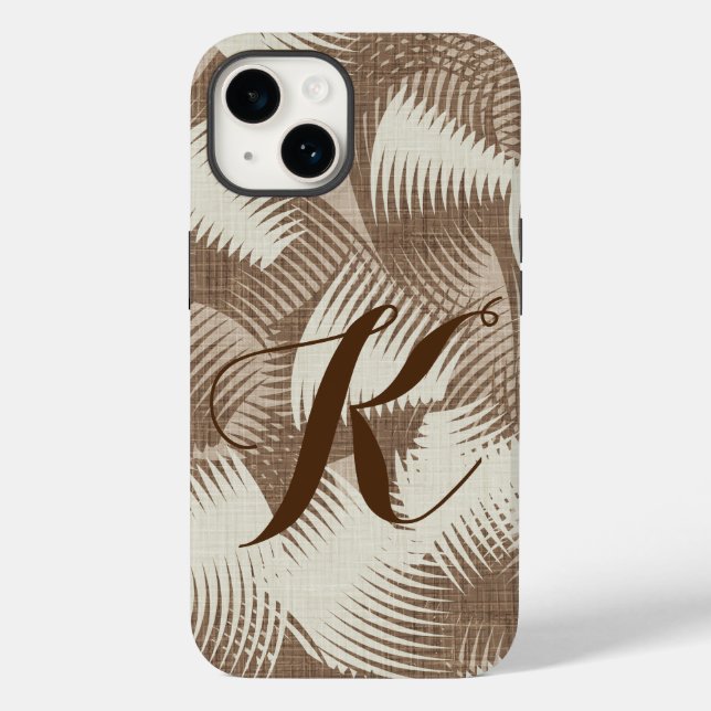 Einfache Monogram Elegant Boho Phone Case (Rückseite)