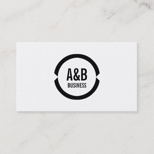 Einfache Monogram Psychologin-Visitenkarte Visitenkarte (Vorderseite)