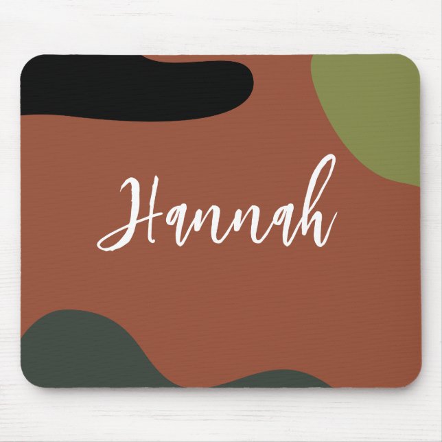 Einfache Monogramm Abstrakt und Farben für Minimal Mousepad (Vorne)