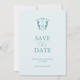Einfache Monogramm blass Save the Date