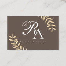 Einfache Monogramm Brown